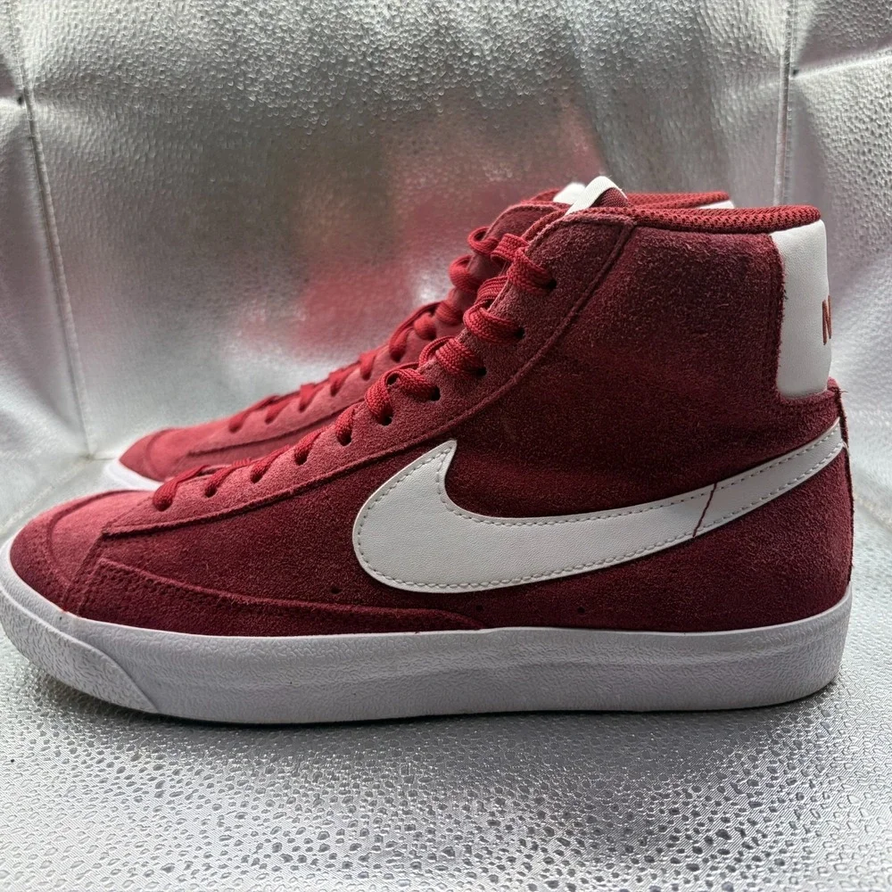 Size‎ 7 Nike Blazer Mid '77 Vintage Suede High Top Team Red White Kids Sneaker